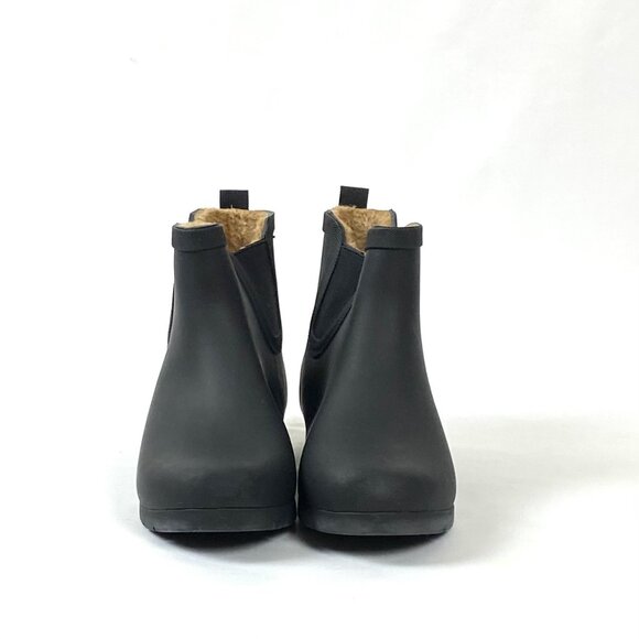 New Chooka Delridge Black Chelsea Faux Fur Waterproof Ankle Boot 8 - Picture 5 of 14